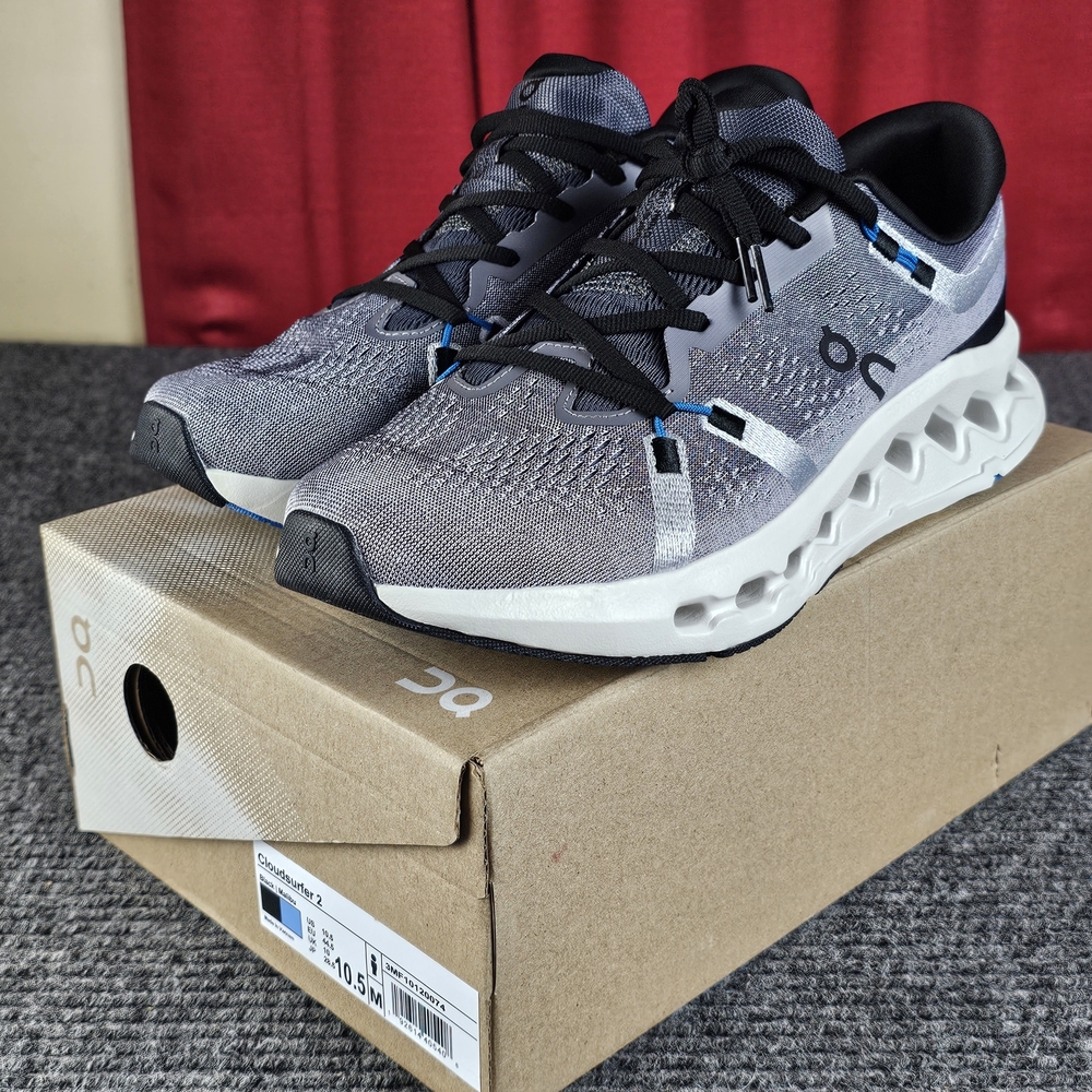 On Clouds Cloudsurfer 2 Men's Gray Running Shoes New 9,